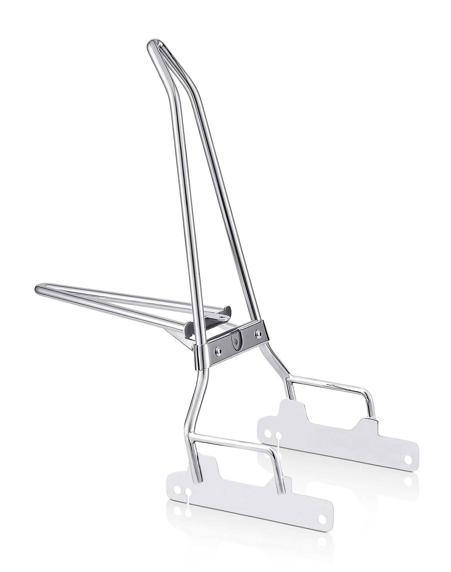 iron-born-blade-25-inch-tall-motorcycle-sissy-bar-with-foldable-rack-for-harley-dyna-street-bob-fxdb-chrome-hero-image Iron Born Blade 25" Sissy Bar with Foldable Luggage Rack for Harley Dyna Street Bob FXDB Chrome - Image 1