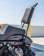 Viking Iron Born Diamond Stitch Leather Tall Motorcycle Sissy Bar Pad for Harley Davidson - Image 3