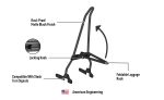 Iron Born Blade 25" Sissy Bar with Foldable Luggage Rack for Harley Sportster SuperLow Matte Black - Image 8