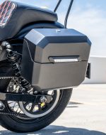 10L - Outlaw Quick Mount Small Harley Dyna Street Bob FXDB Matte Hard Solo Saddlebag (Left Only) - Image 5