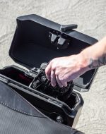 10L - Outlaw Quick Mount Small Harley Softail Standard FXST Matte Hard Solo Saddlebag (Left Only) - Image 7