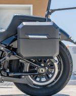 10L - Outlaw Quick Mount Small Harley Softail Street Bob Matte Hard Solo Saddlebag (Left Only) - Image 4