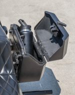 10L - Outlaw Quick Mount Small Harley Softail Street Bob Matte Hard Solo Saddlebag (Left Only) - Image 6
