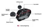 28L - Panzer Medium Quick Mount Suzuki Boulevard C50 VL800 Motorcycle Saddlebags - Image 13