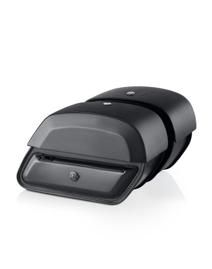 28L - Pantheon Medium Quick Mount Indian Scout Bobber Motorcycle Saddlebags