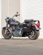 15L - Outlaw Quick Mount Medium Matte Hard Solo Saddlebag (Left Only) for Harley Softail Fat Boy FLSTF/I - Image 3