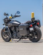 15L - Outlaw Quick Mount Medium Indian Scout Bobber Leather Hard Solo Saddlebag - Image 3