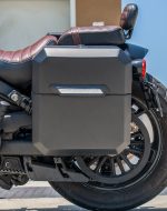 15L - Outlaw Quick Mount Medium Indian Scout Bobber Leather Hard Solo Saddlebag - Image 4