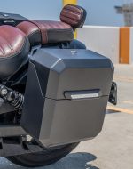 15L - Outlaw Quick Mount Medium Indian Scout Bobber Leather Hard Solo Saddlebag - Image 5