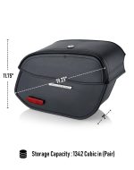 22L - Aegis Quick Mount Medium Shock Cutout Motorcycle Saddlebags for Indian Scout Bobber - Image 3