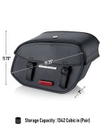 22L - Buckler Quick Mount Medium Shock Cutout Saddlebags for Indian Scout Bobber - Image 3