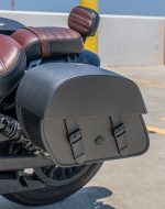 28L - Baelor Medium Quick Mount Indian Scout Bobber Motorcycle Saddlebags - Image 5