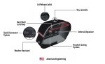 28L - Panzer Medium Quick Mount Harley Softail Breakout FXBR/S Leather Saddlebags - Image 13