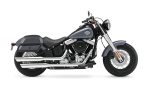 28L - Pantheon Medium Hard Mount Leather Saddlebags for Harley Softail Slim FLS - Image 2