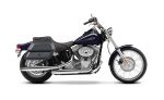 28L - Pantheon Medium Hard Mount Leather Saddlebags for Harley Softail Standard FXST/I - Image 2