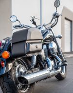 28L - Pantheon Medium Hard Mount Honda Shadow 750 Ace Leather Saddlebags - Image 3