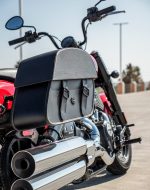 28L - Baelor Medium Quick Mount Indian Chief Bobber Motorcycle Saddlebags - Image 4