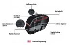 28L - Panzer Medium Quick Mount Indian Super Chief Limited Motorcycle Saddlebags - Image 9
