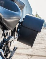 28L - Panzer Medium Quick Mount Leather Saddlebags for Harley Softail Fat Boy FLSTF/I - Image 5