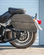 28L - Panzer Medium Quick Mount Leather Saddlebags for Heritage Classic FLSTC/I - Image 5
