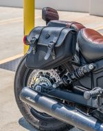 6L - Pony Indian Scout Bobber Twenty Leather Motorcycle Solo Bag (Right Only) - Image 5