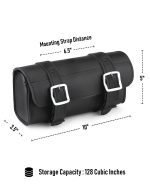 2L - Armor Plain BMW Leather Motorcycle Tool Bag - Image 5