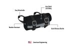 2L - Armor Plain Suzuki Leather Motorcycle Handlebar Bag - Image 7