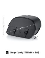 28L - Baelor Medium Hard Mount Yamaha Stryker Motorcycle Saddlebags - Image 4