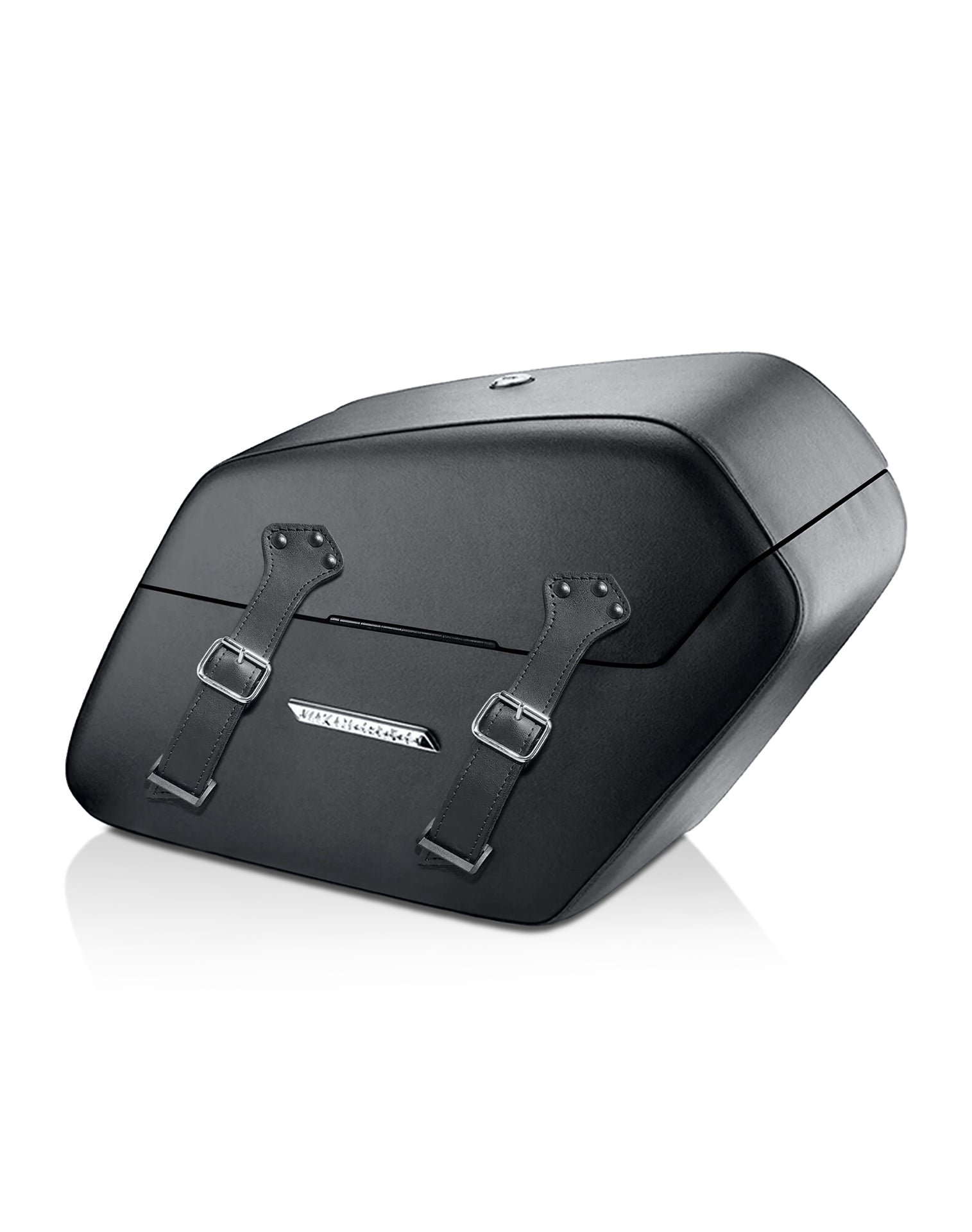 viking-baldur-extra-large-leather-wrapped-hard-saddlebags-for-harley-softail-slim 42L - Baldur XL Leather Wrapped Hard Saddlebags for Harley Softail Slim FLS - Image 1