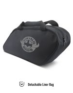 42L - Baldur Extra Large Leather Wrapped Hard Saddlebags for Harley Softail Low Rider ST FXLRST - Image 7