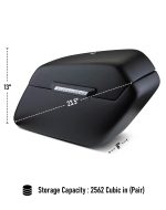 42L - Baldur Extra Large Matte Hard Saddlebags for Harley Softail Low Rider S FXLRS - Image 4