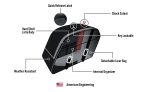 38L - Baldur XL Shock Cutout Indian Scout Bobber Leather Wrapped Hard Saddlebags - Image 9