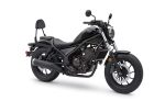 Viking Battle Axe Honda Rebel 300 Sissy Bar With Backrest Matte Black - Image 2