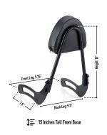 Viking Battle Axe Honda Rebel 300 Sissy Bar With Backrest Matte Black - Image 3