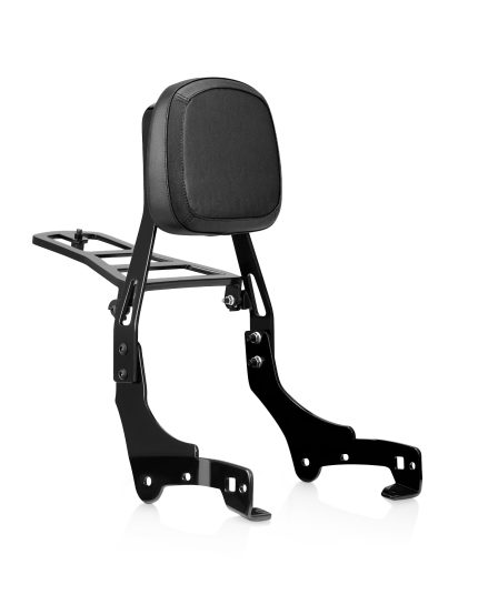 Viking Battle Axe Kawasaki Vulcan S Sissy Bar With Backrest Gloss Black