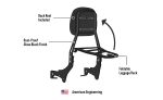 Viking Battle Axe Kawasaki Vulcan S Sissy Bar With Backrest Gloss Black - Image 10