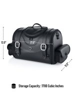28L - Century Large Leather Motorcycle Trunk Bag - Image 5
