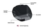 42L - Challenger XL Hyosung Leather Wrapped Hard Motorcycle Trunk - Image 11