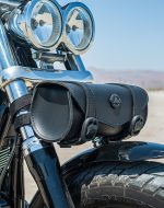 4L - Dark Age Plain Ducati Leather Motorcycle Roll Bag - Image 4