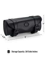 4L - Dark Age Plain Leather Motorcycle Roll Bag - Image 5