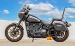 32L - Darkin Large Quick Mount Leather Wrapped Hard Saddlebags for Harley Softail Low Rider S FXLRS - Image 2