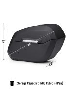 32L - Darkin Large Quick Mount Leather Wrapped Hard Saddlebags for Harley Softail Low Rider S FXLRS - Image 7
