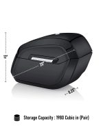 32L - Darkin Large Quick Mount Painted Hard Saddlebags for Indian Scout Bobber - Image 5