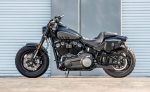 4L - Diablo Plain Leather Motorcycle Left Solo Bag For Harley Softail Fat Bob FXFB/S - Image 2