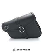 4L - Diablo Plain Leather Motorcycle Right Solo Bag For Harley Softail Fat Bob FXFB/S - Image 4