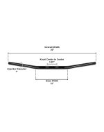 Viking Iron Born Drag Handlebar For Harley Sportster 1200 Custom XL1200C Gloss Black - Image 3