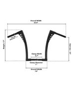 Viking Iron Born 12" Handlebar for Harley Sportster 1200 Low XL1200L Matte Black - Image 3