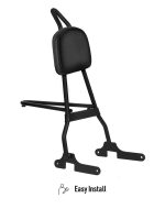 Viking Iron Born Plain Leather Short Motorcycle Backrest Pad for Foldable Sissy Bar - Image 9