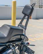 Viking Iron Born Plain Leather Short Motorcycle Backrest Pad for Harley Davidson Foldable Sissy Bar - Image 6