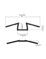 Viking Iron Born Z Handlebar For Harley Dyna Street Bob FXDB Gloss Black - Image 3